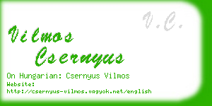 vilmos csernyus business card